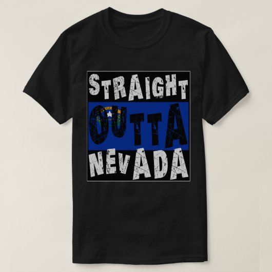 CUSTOM Straight Outta Nevada Meme T-shirt (Design voorkant)