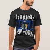 CUSTOM Straight Outta New York Meme T-shirt (Voorkant)