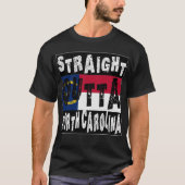 CUSTOM Straight Outta North Carolina Meme T-shirt (Voorkant)