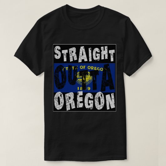 CUSTOM Straight Outta Oregon Meme T-shirt (Design voorkant)
