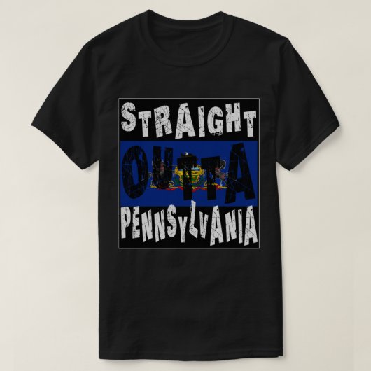 CUSTOM Straight Outta Pennsylvania Meme T-shirt (Design voorkant)