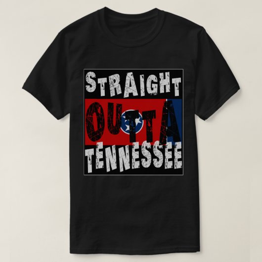 CUSTOM Straight Outta Tennessee Meme T-shirt (Design voorkant)