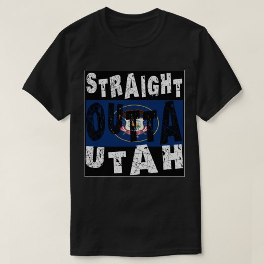 CUSTOM Straight Outta Utah Meme T-shirt (Design voorkant)