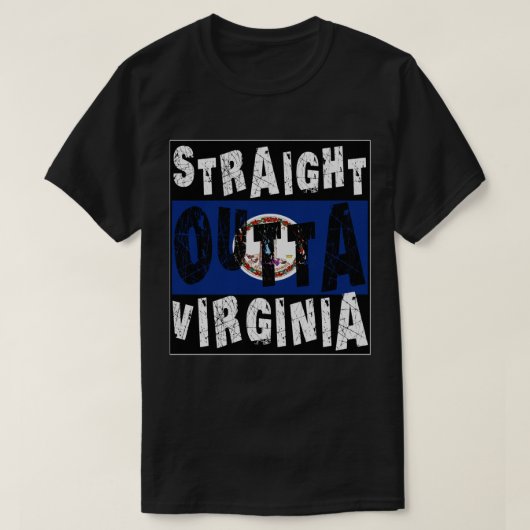 CUSTOM Straight Outta Virginia Meme T-shirt (Design voorkant)