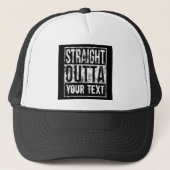 Custom Straight Outta -Voeg Jouw tekst Funny 80s Trucker Pet (Voorkant)