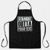 Custom STRAIGHT OUTTA zwart-wit Schort (Voorkant)