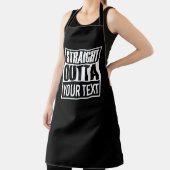 Custom STRAIGHT OUTTA zwart-wit Schort (Insitu)