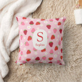 Custom Strawberry & Daisy Baby Pillow Kussen (Deken)