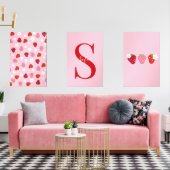 Custom Strawberry & Daisy Wall Art Set (Woonkamer)