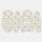 Custom Strawberry Gingham Birthday Bedankdoosjes (Ongevouwen)