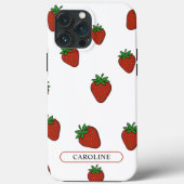 Custom Strawberry White Case-Mate iPhone Case (Achterkant)