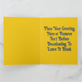 Custom Street Graffiti Peace Sign Blauw Geel Kaart (Binnen)