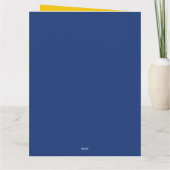 Custom Street Graffiti Peace Sign Blauw Geel Kaart (Achterkant)