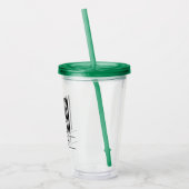Custom Striped Monogram Initial & Name Acryl Drinkbeker (Links)