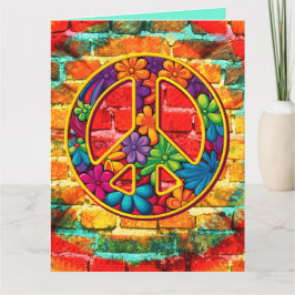 Custom Stropdas Die Peace Sign Brick Wall Graffiti Kaart