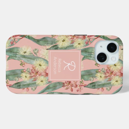 Custom Struik Gom Bloemen -  Blush Roze Case-Mate iPhone Case (Achterkant (horizontaal))