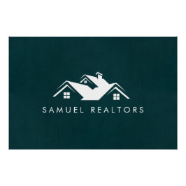 Custom Stylish Modern Real Estate Home Logo  Perfect Poster