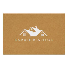Custom Stylish Modern Real Estate Home Logo Perfect Poster