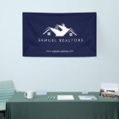 Custom Stylish Modern Real Estate Home Logo Spandoek (Beurs)