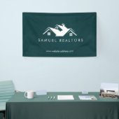 Custom Stylish Modern Real Estate Home Logo Spandoek (Beurs)