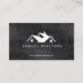 Custom Stylish Modern Real Estate Home Logo Visitekaartje
