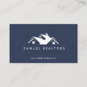 Custom Stylish Modern Real Estate Home Logo Visitekaartje (Voorkant)