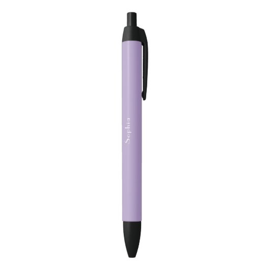 Custom Stylish Pale Purple Pen with Your Name (Achterkant (Verticaal))