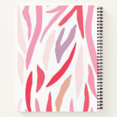 Custom Subject-Pink Abstracte Tijgerhuid Notitieboek (Achterkant)