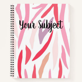 Custom Subject-Pink Abstracte Tijgerhuid Notitieboek