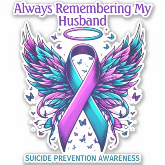 Custom Suicide Prevention Awareness Memorial  Sticker (Voorkant)