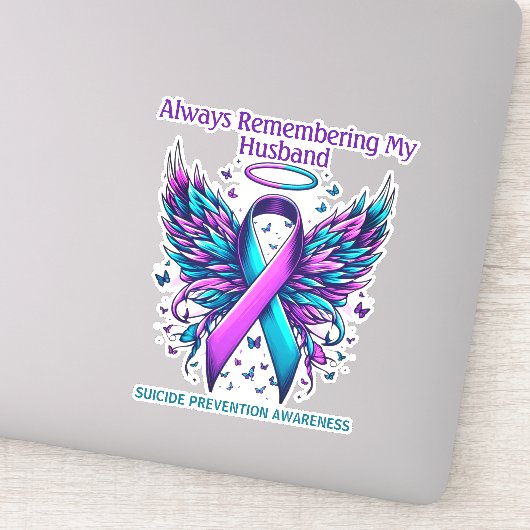 Custom Suicide Prevention Awareness Memorial Sticker (Detail)