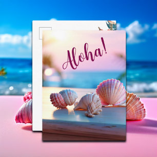 Custom Summer Beach Elegant Briefkaart