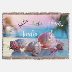 Custom Summer Beach Elegant Deken