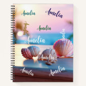 Custom Summer Beach Elegant Notitieboek (Voorkant)