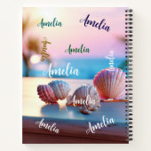 Custom Summer Beach Elegant Notitieboek (Achterkant)