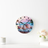 Custom Summer Beach Elegant Ronde Klok (Huis)