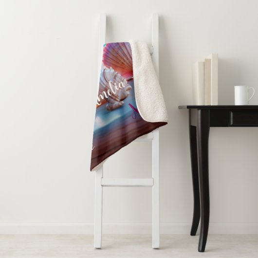 Custom Summer Beach Elegant Sherpa Deken (In situ)