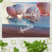 Custom Summer Beach Elegant Theedoek (Gevouwen)