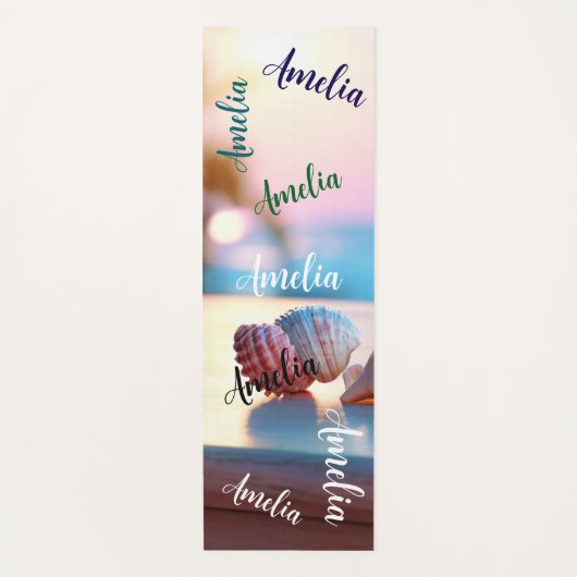 Custom Summer Beach Elegant Yogamat (Voorkant)