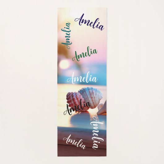 Custom Summer Beach Elegant Yogamat (Achterkant)