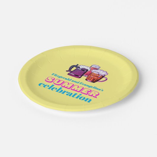 Custom Summer Celebration BEERS Papieren Bordje (Gekanteld)