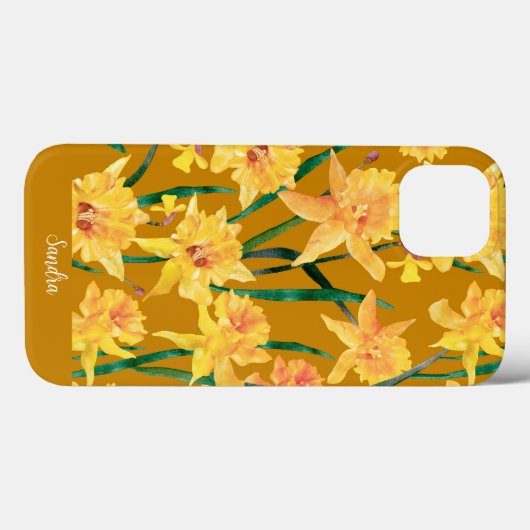 Custom Summer Daffodil Pattern Case-Mate iPhone Case (Achterkant (horizontaal))