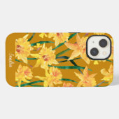 Custom Summer Daffodil Pattern iPhone Hoesje (Achterkant horizontaal)