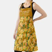Custom Summer Daffodil Pattern Schort (Insitu)