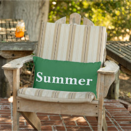 Custom summer decor vibrant green background buitenkussen