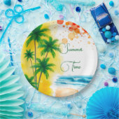 Custom Summer Party design Papieren Bordje (Feest)