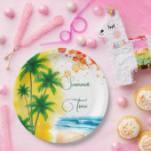 Custom Summer Party design Papieren Bordje (Feest)