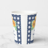 Custom Sunflower Family Reunion Papieren Bekers (Rechts)