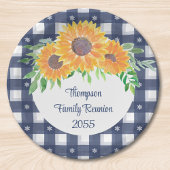 Custom Sunflower Family Reunion Papieren Bordje