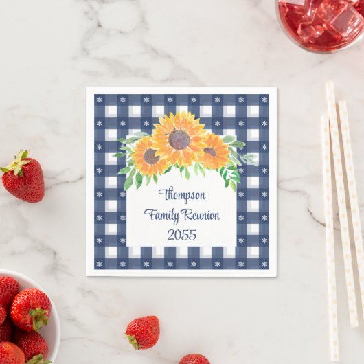 Custom Sunflower Family Reunion Servet (Insitu)